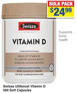 My Chemist Swisse Ultiboost Vitamin D 500 Soft Capsules offer