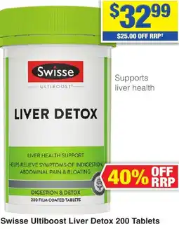 My Chemist Swisse Ultiboost Liver Detox 200 Tablets offer