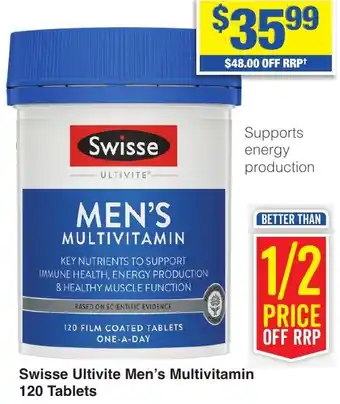 My Chemist Swisse Ultivite Men's Multivitamin offer