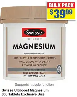 My Chemist Supports muscle function Swisse Ultiboost Magnesium 300 Tablets Exclusive Size offer