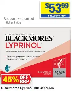 My Chemist Blackmores Lyprinol 100 Capsules offer