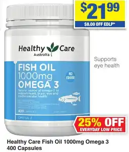 My Chemist Healthy Care Fish Oil 1000mg Omega 3 400 Capsules offer