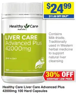 My Chemist Healthy Care Liver Care Advanced Plus 42000mg 100 Hard Capsules offer