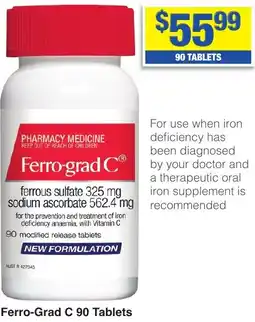 My Chemist Ferro-Grad C 90 Tablets offer