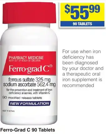 My Chemist Ferro-Grad C 90 Tablets offer