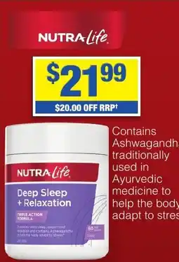 My Chemist Nutra-Life Range Deep Sleep + Relaxation offer