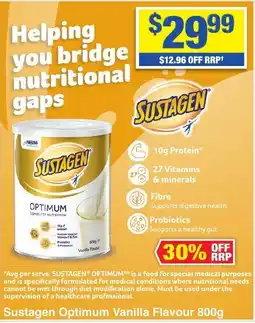 My Chemist Sustagen Optimum Vanilla Flavour offer