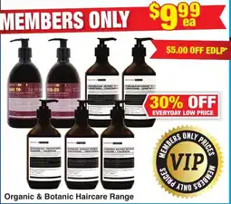 My Chemist Organic & Botanic Haircare Range offer