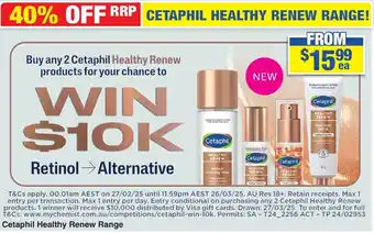 My Chemist Cetaphil Healthy Renew Range offer