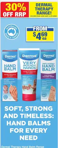 My Chemist Dermal Therapy Hand Balm Range offer