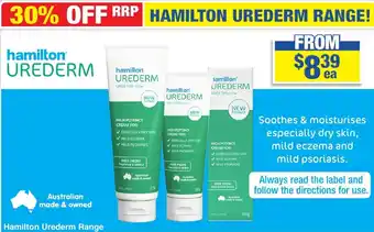 My Chemist Hamilton Urederm Range offer