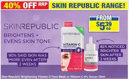 My Chemist Skin Republic Brightening Vitamin C Face Mask or Vitamin C 6% Serum offer