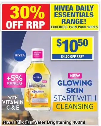 My Chemist Nivea Micellar Water Brightening offer