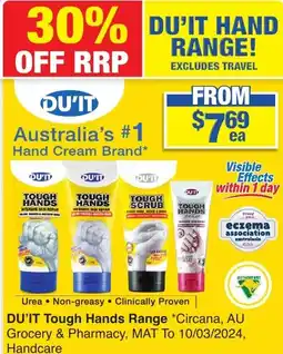 My Chemist DU'IT Tough Hands Range offer