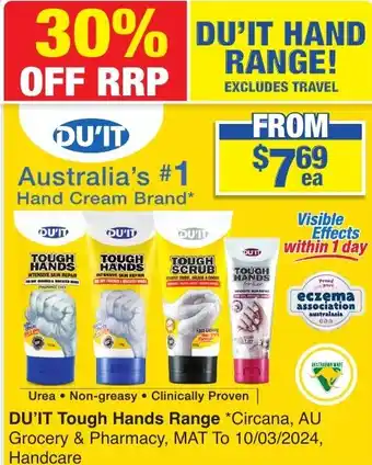 My Chemist DU'IT Tough Hands Range offer