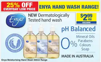 My Chemist Enya Moisturising Hand Wash Range offer