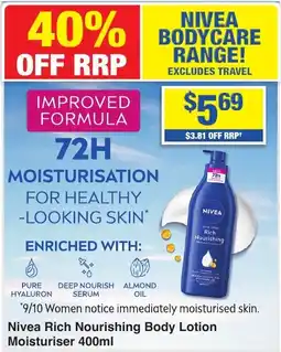 My Chemist Nivea Rich Nourishing Body Lotion Moisturiser offer