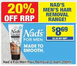 My Chemist Nad's For Men Hair Removal Cream offer