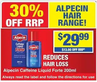 My Chemist Alpecin Caffeine Liquid Forte offer