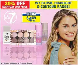 My Chemist W7 Blush, Highlight or Contour Range offer