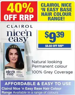 My Chemist Clairol Nice 'n Easy Base Hair Colour Range offer