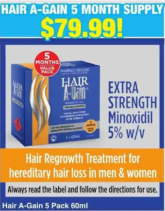 My Chemist Hair A-Gain 5 Pack offer