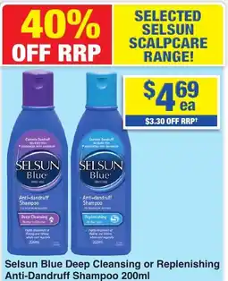 My Chemist Selsun Blue Deep Cleansing or Replenishing Anti-Dandruff Shampoo offer