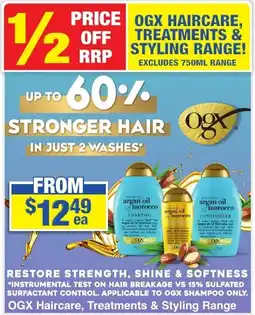 My Chemist OGX Haircare, Treatments & Styling Range offer