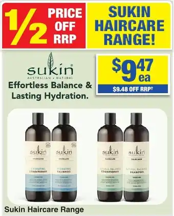 My Chemist Sukin Haircare Range offer