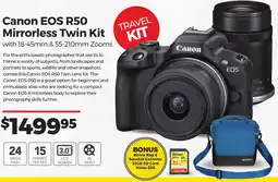 Teds Cameras Canon EOS R50 Mirrorless Twin Kit offer