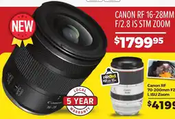 Teds Cameras Canon rf 16-28mm f/2.8 is stm zoom offer