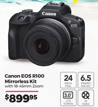 Teds Cameras Canon EOS R100 Mirrorless Kit with 18-45mm Zoom offer