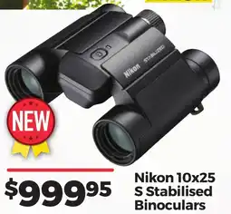 Teds Cameras Nikon 10x25 S Stabilised Binoculars offer