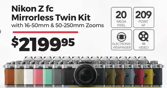 Teds Cameras Nikon Z fc Mirrorless Twin Kit offer