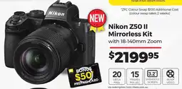 Teds Cameras Nikon Z50 II Mirrorless Kit with 18-140mm Zoom offer