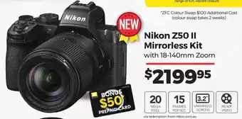 Teds Cameras Nikon Z50 II Mirrorless Kit with 18-140mm Zoom offer