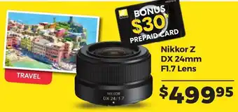 Teds Cameras Nikkor Z DX 24mm F1.7 Lens offer