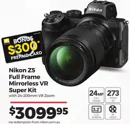 Teds Cameras Nikon Z5 Full Frame Mirrorless VR Super Kit offer