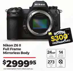 Teds Cameras Nikon Z6 II Full Frame Mirrorless Body offer