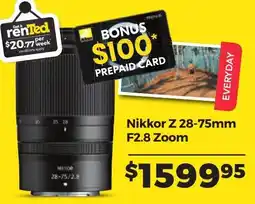 Teds Cameras Nikkor Z 28-75mm F2.8 Zoom offer