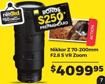 Teds Cameras Nikkor Z 70-200mm F2.8 S VR Zoom offer