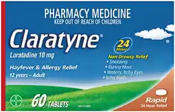 Pharmacy Best Buys Claratyne Hayfever & Allergy Relief 60 Tablets offer