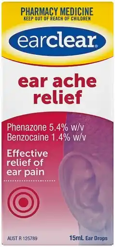 Pharmacy Best Buys EarClear Ear Ache Relief 15mL Ear Drops offer