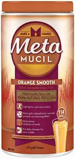 Pharmacy Best Buys Metamucil Daily Fibre Orange Smooth 114 Doses offer