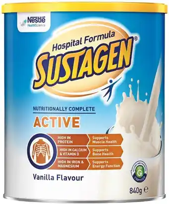 Pharmacy Best Buys Sustagen Hospital Formula Vanilla Flavour 840g offer