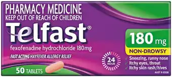 Pharmacist Advice Telfast 180mg 50 Tablets offer