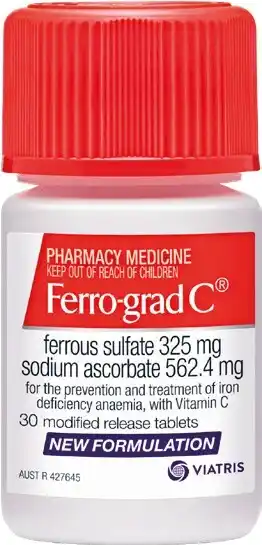 Pharmacist Advice Ferro-Grad C 30 Tablets offer