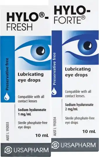 Pharmacist Advice Hylo-Fresh or Hylo-Forte Lubricating Eye Drops 10mL offer