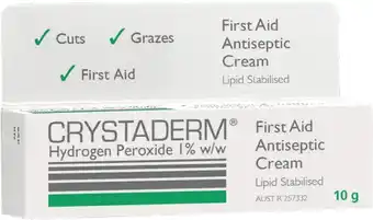 Pharmacist Advice Crystaderm First Aid Antiseptic Cream 10g offer