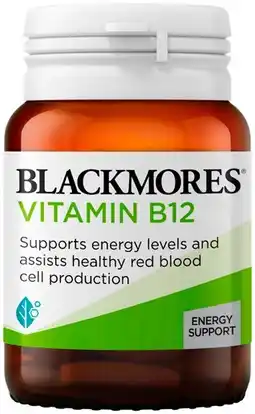 Amcal Pharmacies Blackmores Vitamin B12 75 Tablets offer